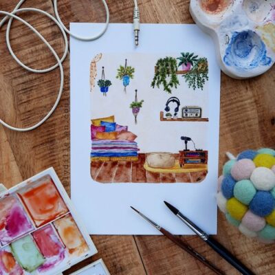 Affiche A5 Cosy podcast - Lydille en couleurs