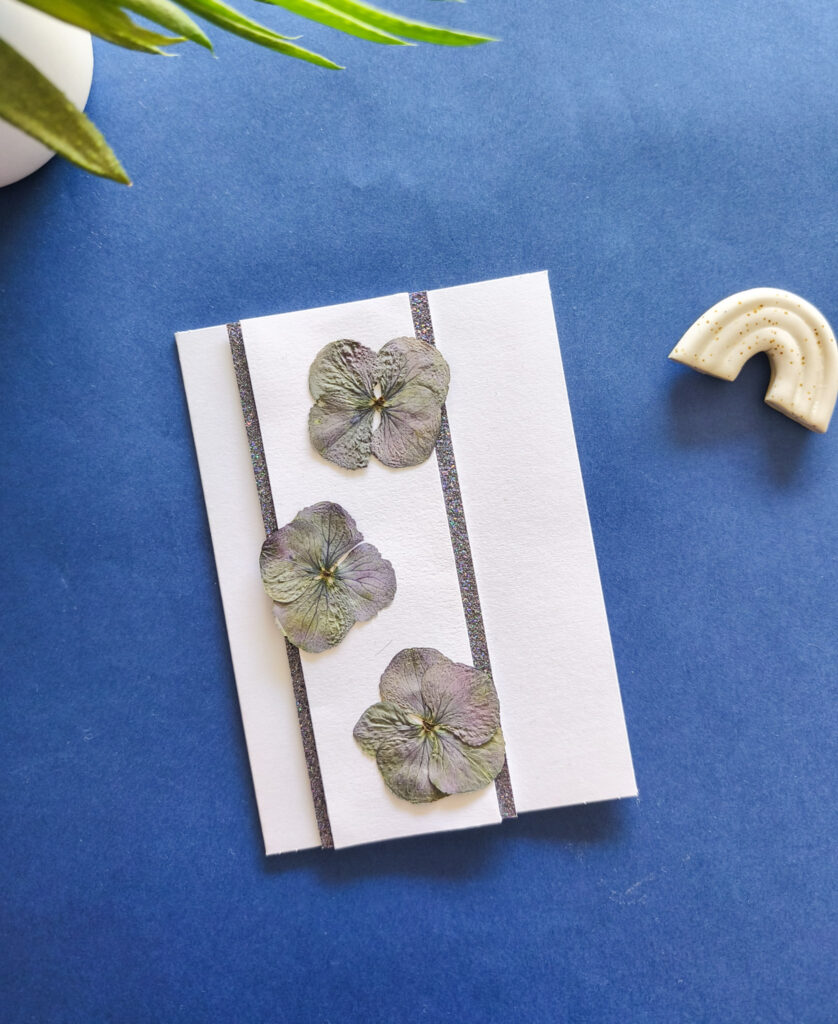 Carte 3 hortensias violets