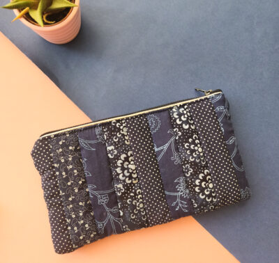 Pochette patch bleue - taille grande