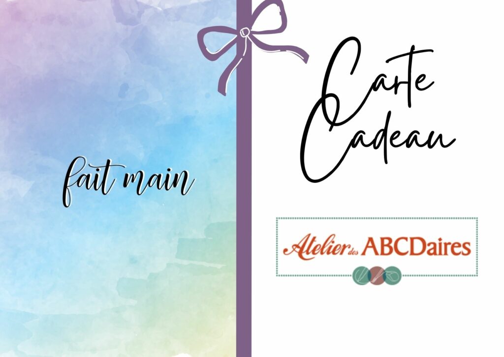 Carte cadeau 30 € chez Atelier des ABCDaires