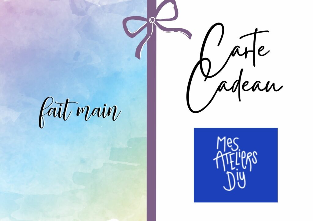 Carte cadeau 30 € chez Mes ateliers DIY