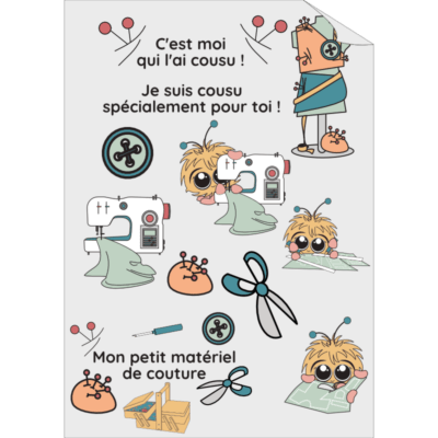 2 planches de transferts textiles - Galoux qui coud tout
